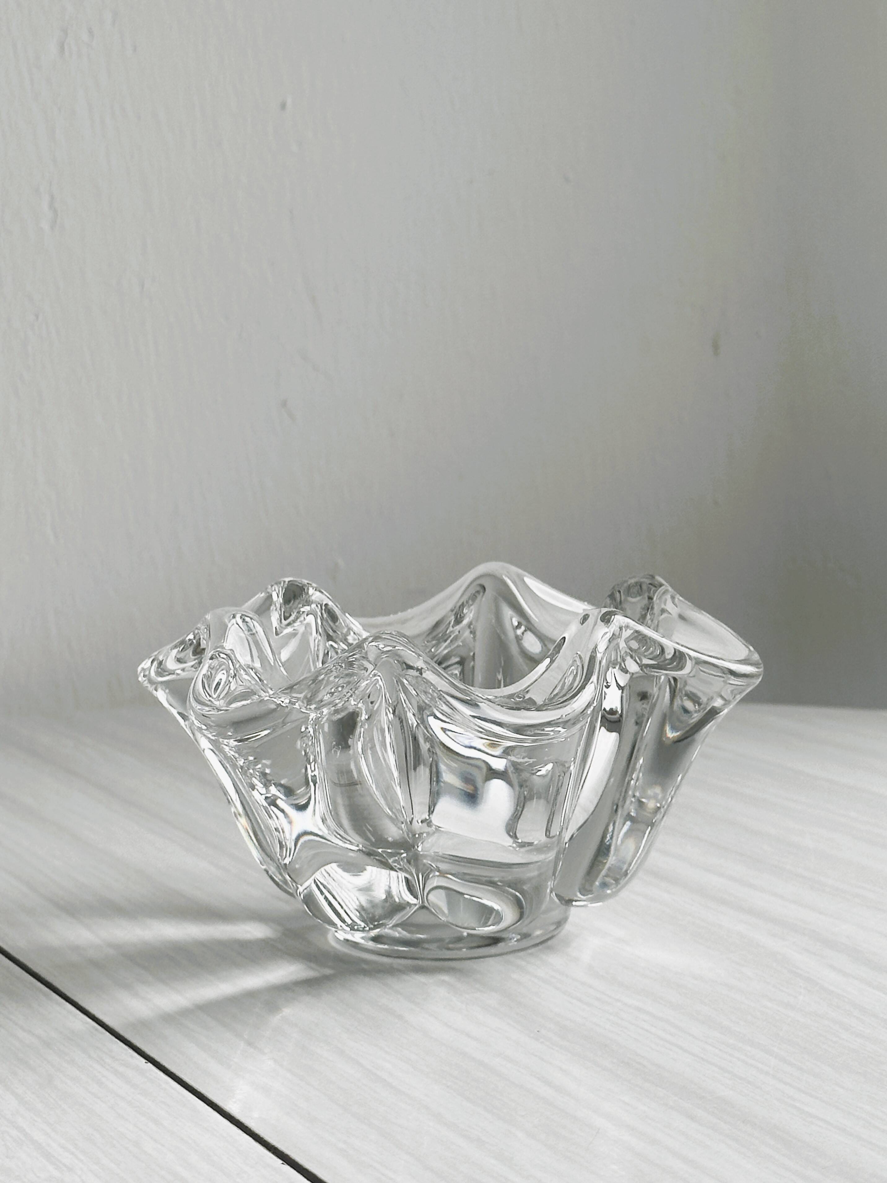 Clear crystal ashtray