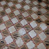 Handmade antique American hooked rug 180cm x 241cm 1880s