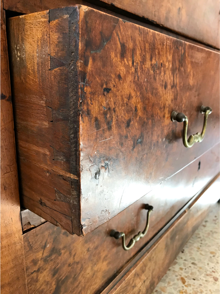 Old country chest of drawers nineteenth century