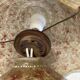 Camel leather lamp