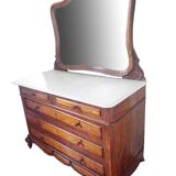 Louis XV style dressing table with psyche mirror