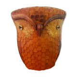 Vintage wall basket, wicker owl and bamboo