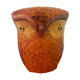 Vintage wall basket, wicker owl and bamboo
