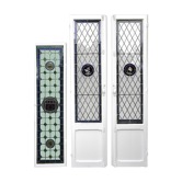 Ensemble de portes et fenêtres à vitraux