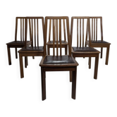 Set of 6 Dining Chairs by Mobil Girgi, 1970s