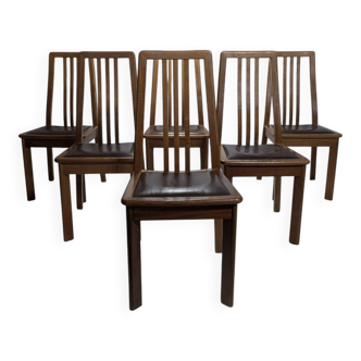 Set of 6 Dining Chairs by Mobil Girgi, 1970s