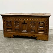 18th century German Baroque travel trunk – dated 1737 – with ebony inlay