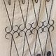 Coat hook, wrought iron and ceramic coat rack