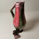 Ancien Pichet, Cruche, Carafe en Céramique Rose et Marronstyle Vallauris Vintage