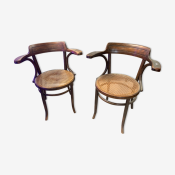 Paire de fauteuils bistrot Fischel