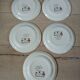 5 small antique Sarreguemines plates