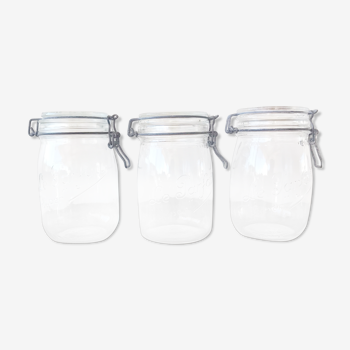 Lot de 3 bocaux "Le Parfait Super" 1 litre