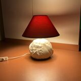 Lampe à poser pied en céramique avec motif végétal