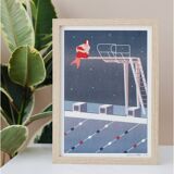 La Petite Sirène, Risographie A4, version bleu étoilé, édition limitée