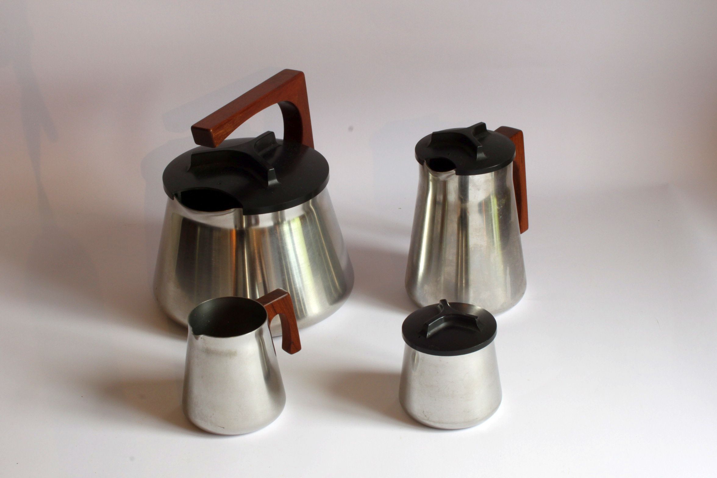 Tea and Coffee set by Axel Enthoven for Demeyere Werkhuizen, Belgium, 1971, Set of 4.