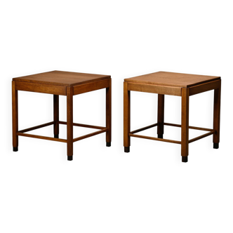 Art Deco Modernist Amsterdam School Side Tables or Bedside Tables