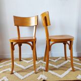 Pair of Baumann bistro chairs