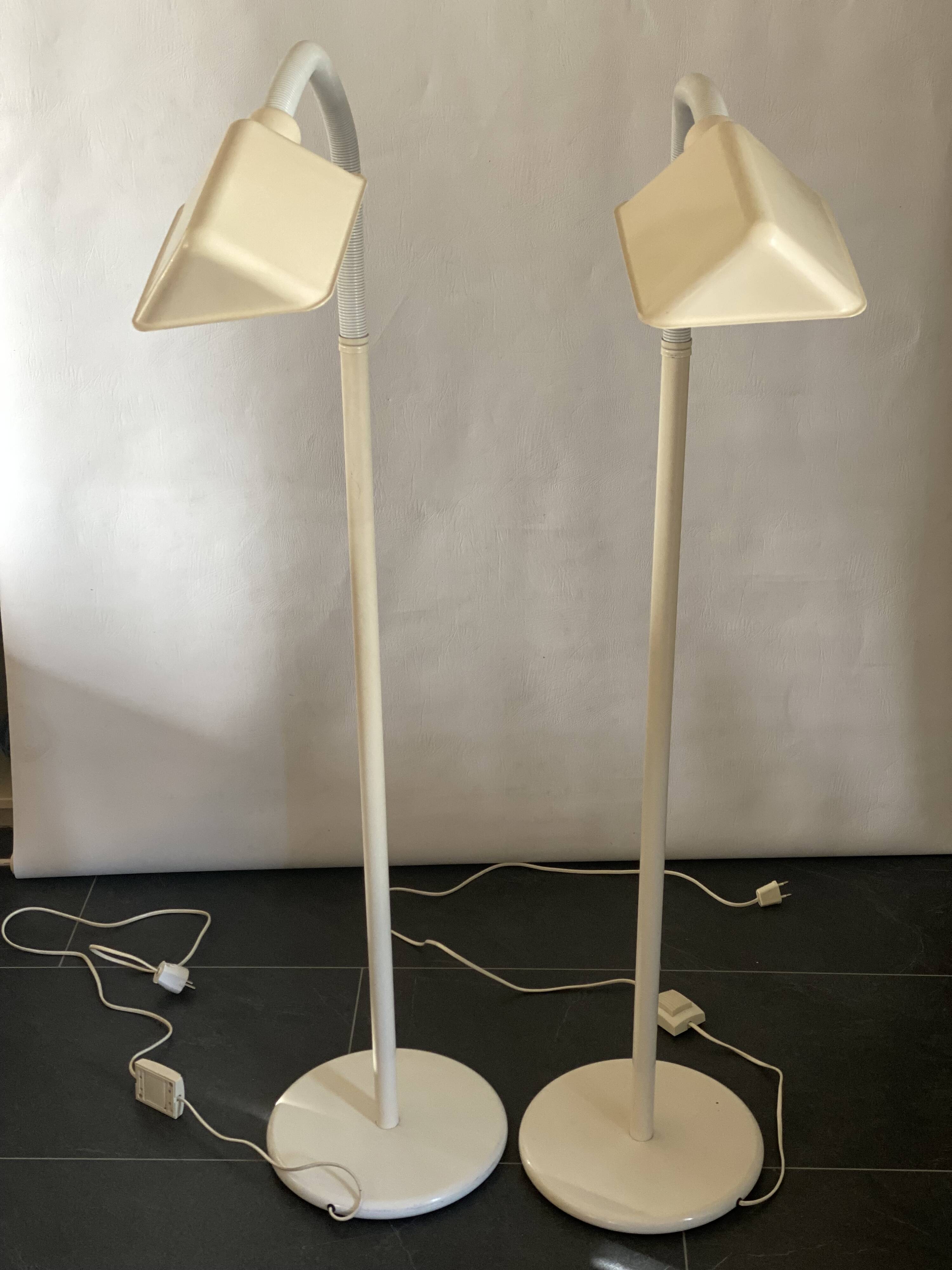 Paire de lampadaires vintage Space Age
