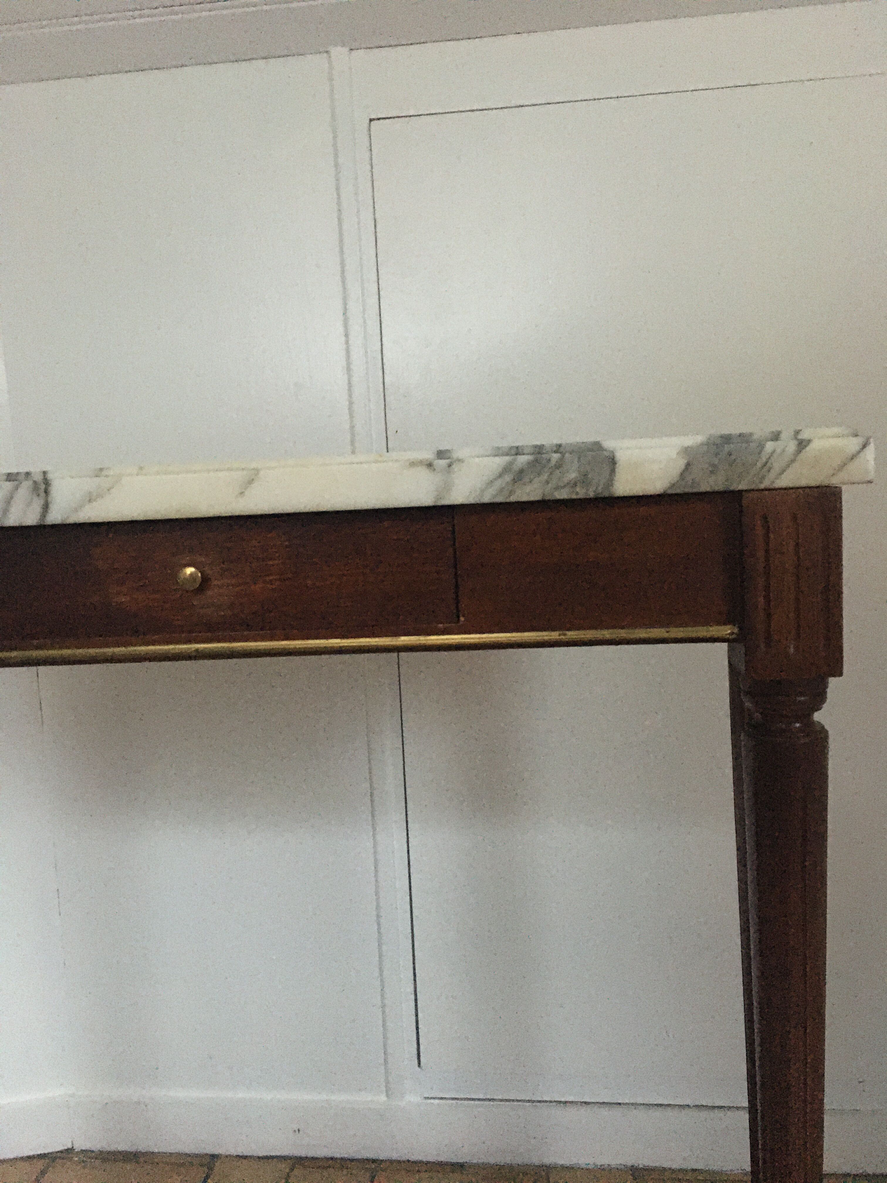 Console tray white marble