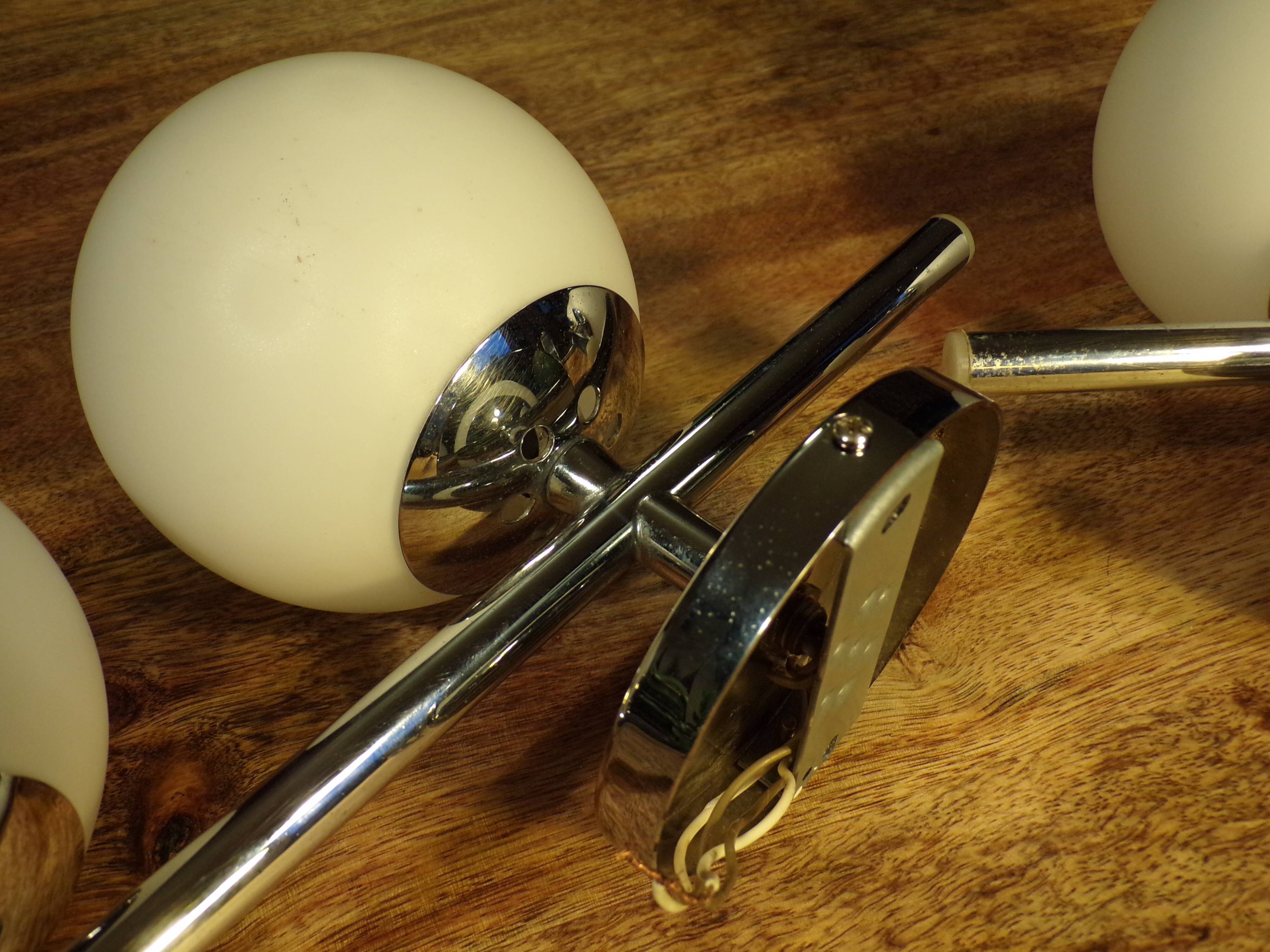 Pair of Italian space age wall lights