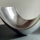 Vintage polished metal fruit bowl