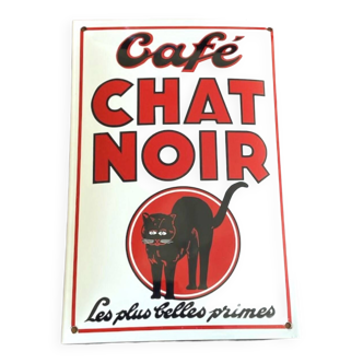 Café Chat Noir enameled plate