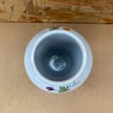 Ancien vase e. tessier la licorne céramique blanche décor peint vintage