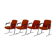 4 "space age" armchairs, chrome steel base
