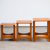 Scandinavian teak nesting coffee tables