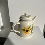 Vintage sunflower teapot Sarreguemines model Farandole H:20cm