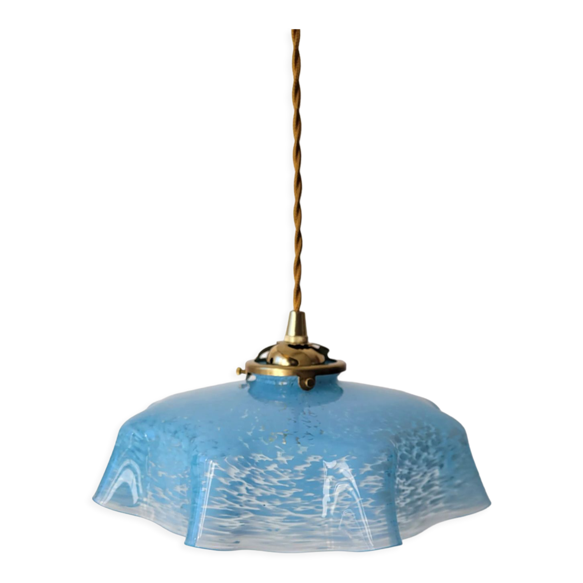 Blue Clichy glass suspension