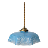Blue Clichy glass suspension