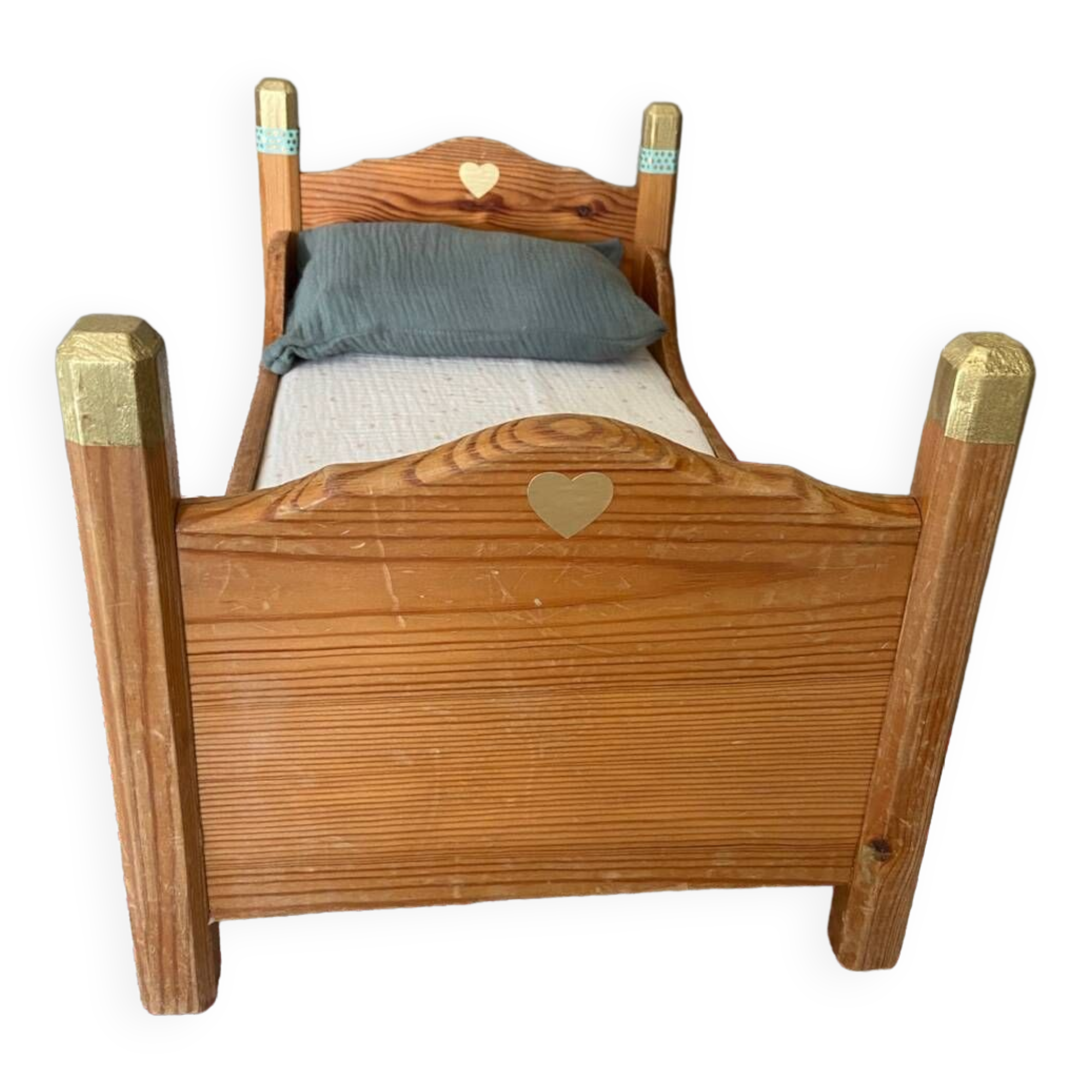 Wooden doll bed