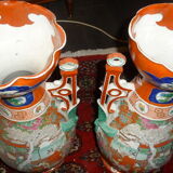 Pair of vases mounted in Imari, Japan