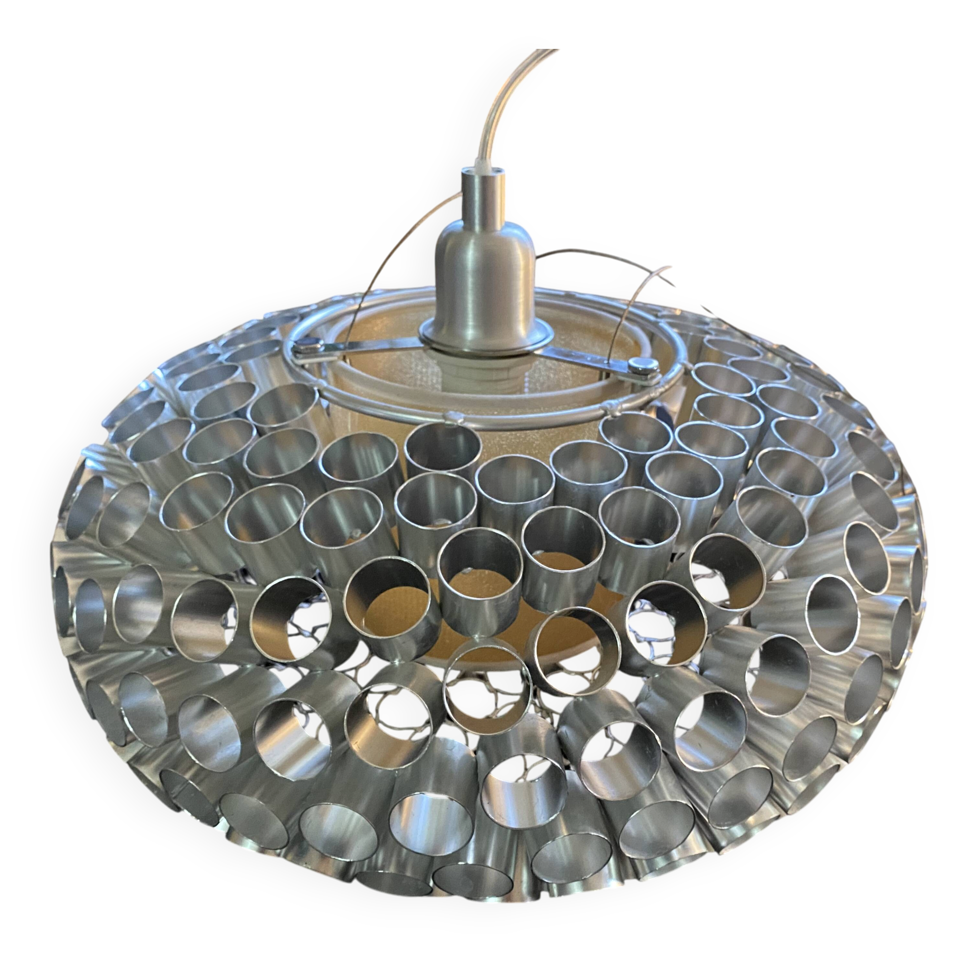 Suspension light aluminium style Foscarini vintage space age vintage 1980