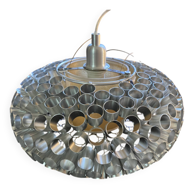 Suspension lustre aluminium style Foscarini vintage space age vintage 1980