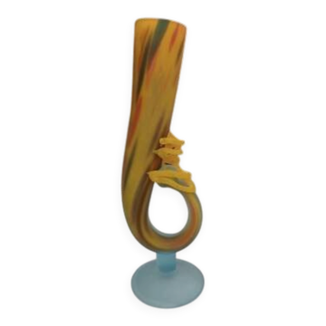 Single-stem vase in glass paste