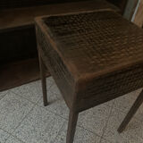 Pair of vintage industrial metal side tables