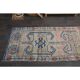 1970s Turkish Oushak Handmade Wool Cotton Orange Runner Rug 91x291
