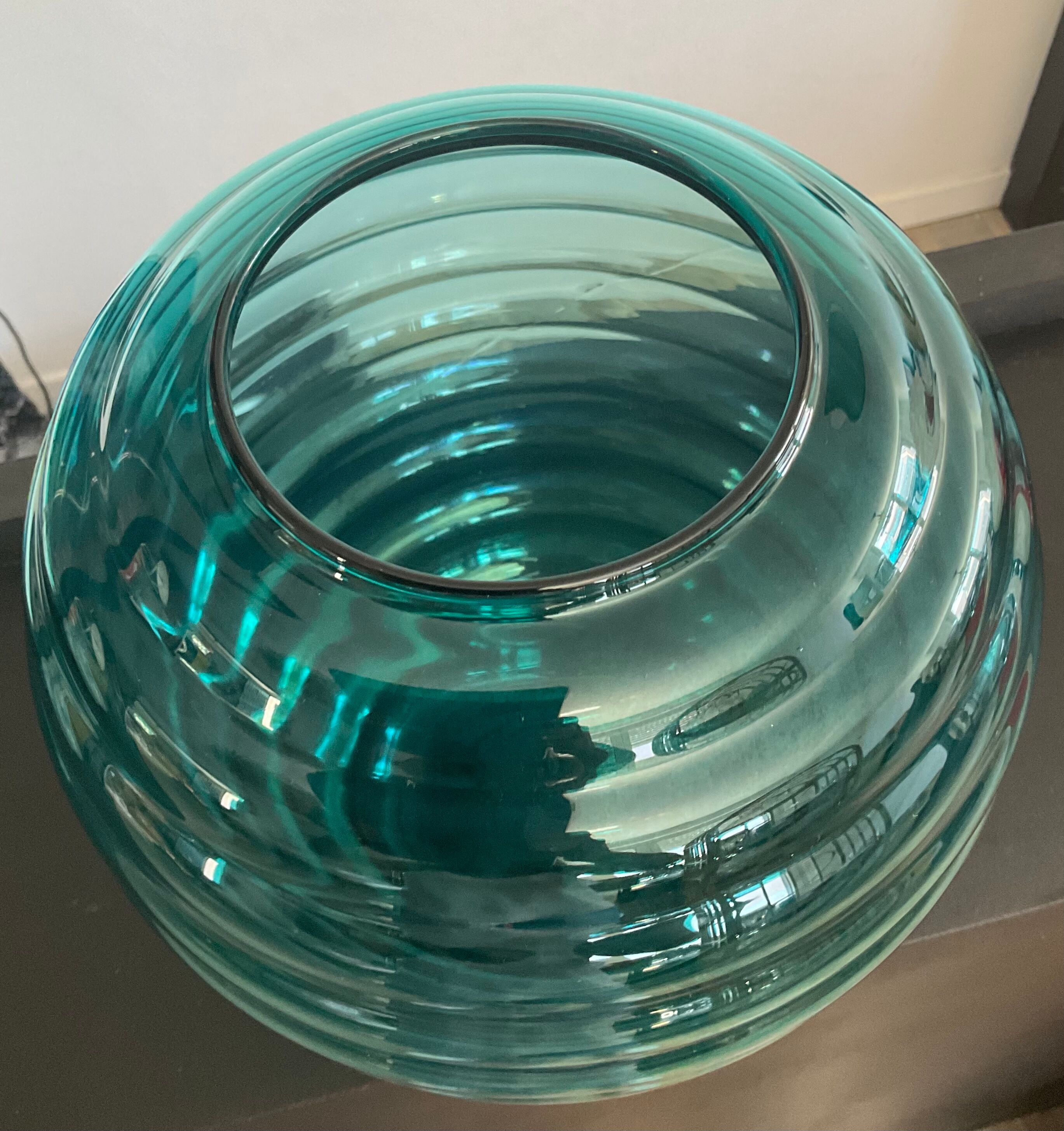 Vintage vase in glass paste