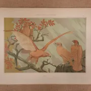 Art nouveau lithograph 'Aigles' – eagles, M.P. Verneuil, 1897