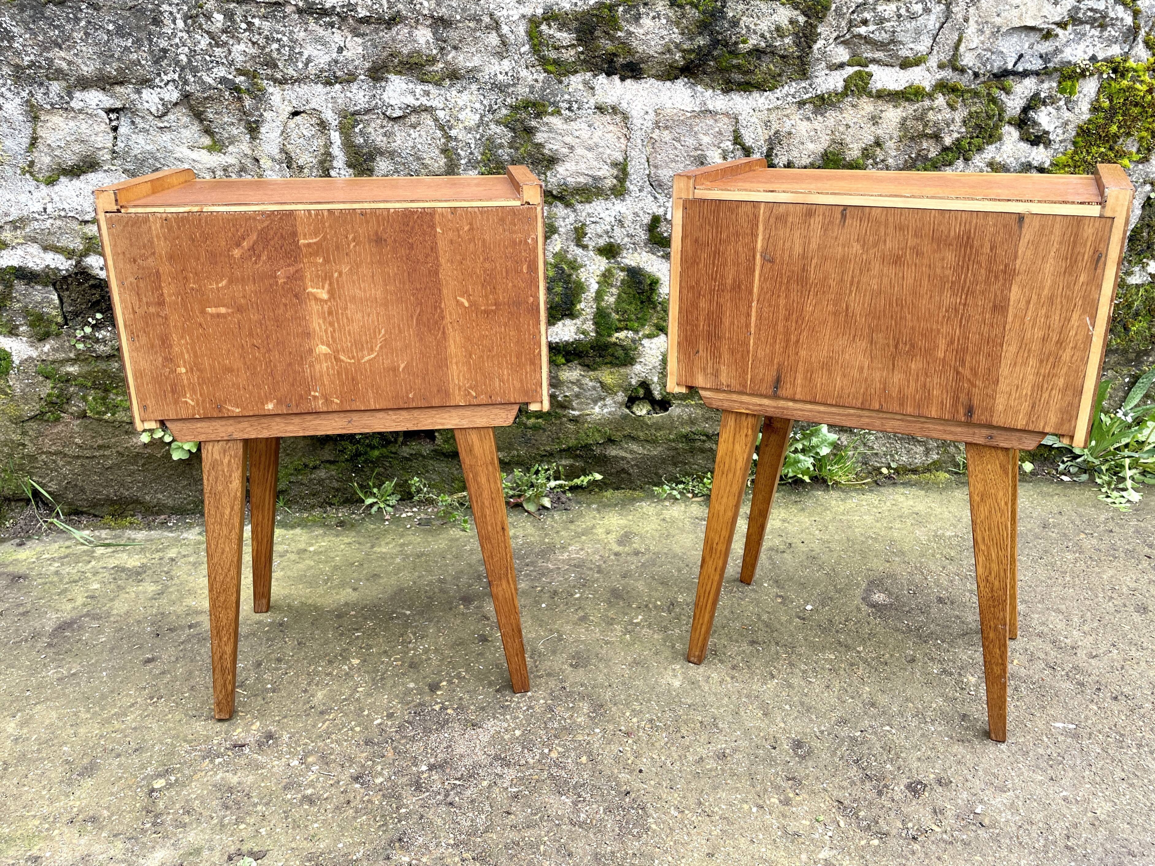 Pair of Scandinavian bedside tables