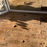 Large raw solid wood workbench