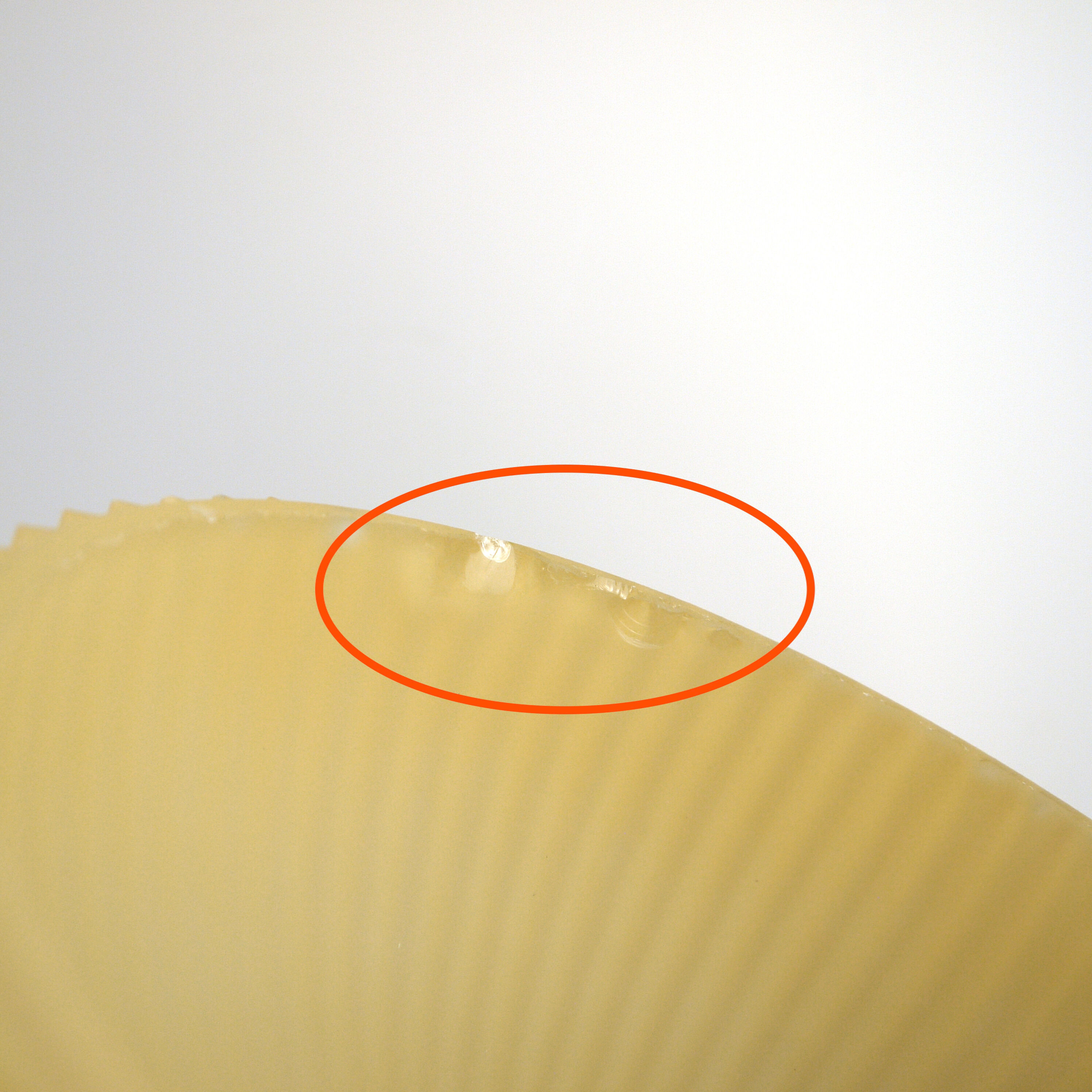 Yellow glass hanging