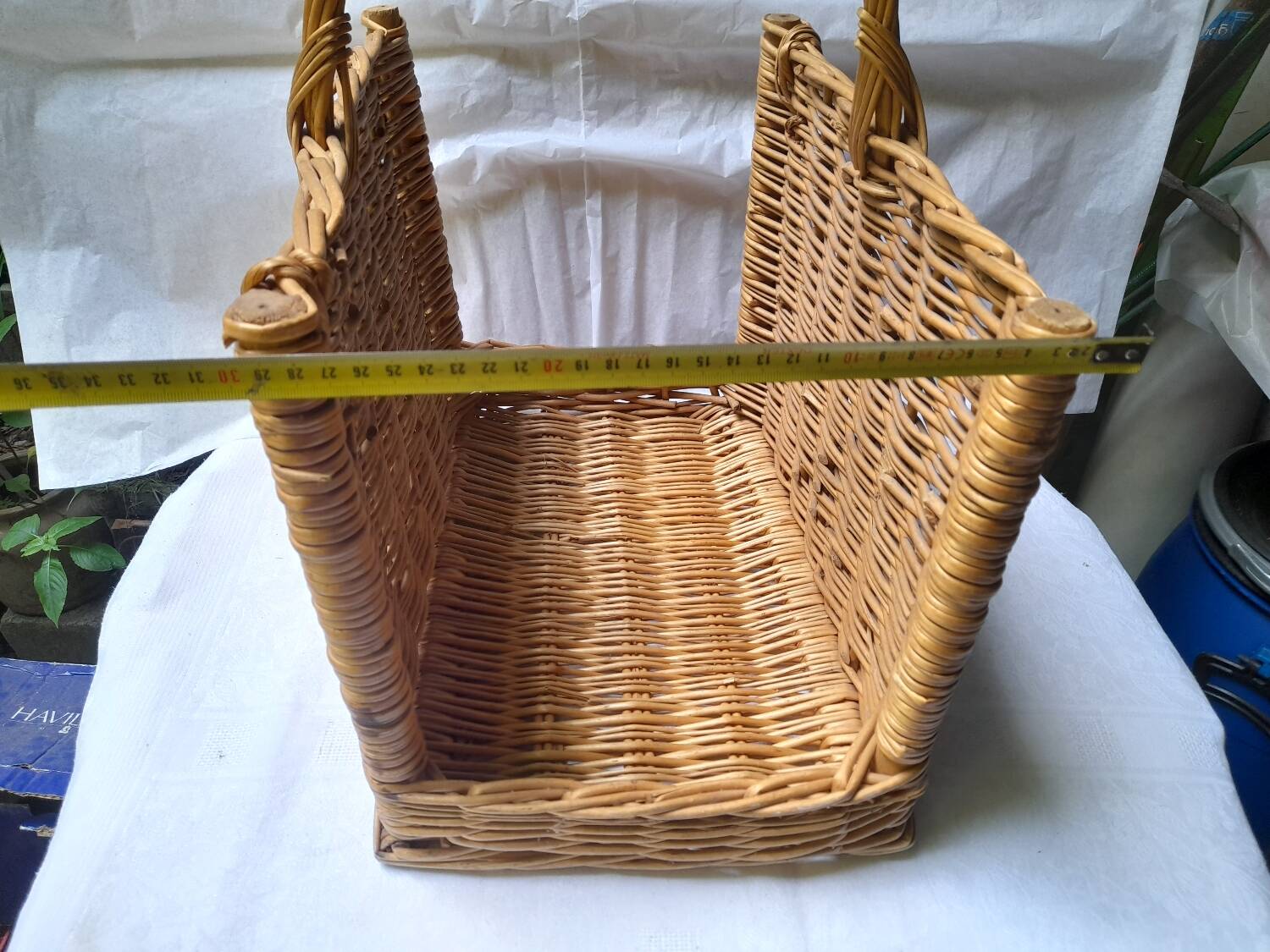 Panier rotin pour bois,niche, couture...
