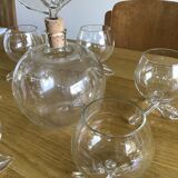 Carafe service and 6 ball glasses
