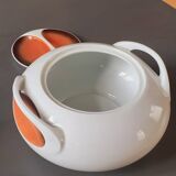 Porcelain soup tureen Space Age Year 70 Royal Manufacture of Limoges