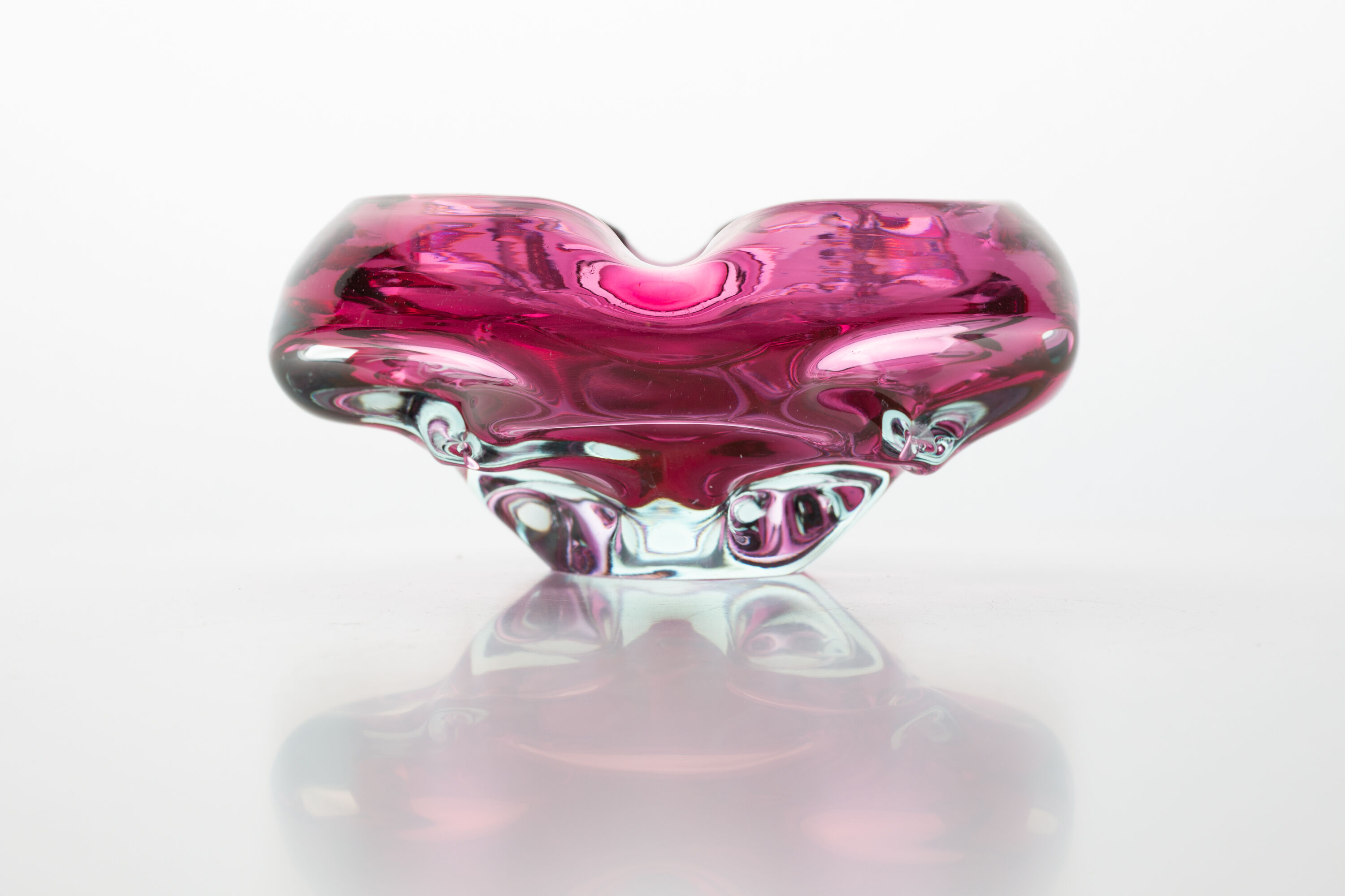 Josef Hospodka for Chribska - Bohemian glass 60s - ash tree - pocket empty