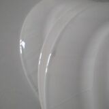 Trio of Castellania plates in Italian earthenware, vintage blue decoration