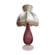murano lamp glass blown pink Italy 1950 a 60